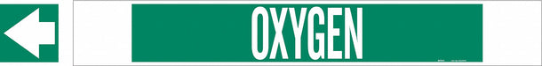 Pipe Marker Oxygen 4 in H 24 in W