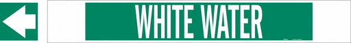 Pipe Marker White Water 4 in H 24 in W