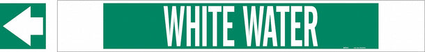 Pipe Marker White Water 4 in H 24 in W