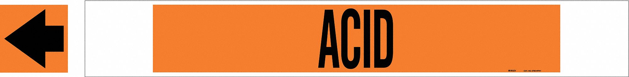 Pipe Marker Acid 4 in H 24 in W