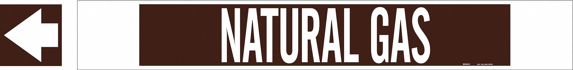 Pipe Marker Natural Gas 4 in H 24 in W
