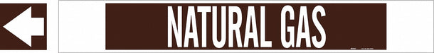 Pipe Marker Natural Gas 4 in H 24 in W