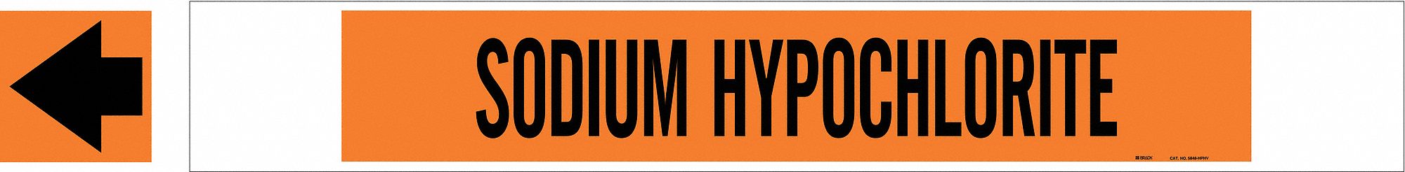 Pipe Mrkr Sdium Hypochlrite 4in H 24in W