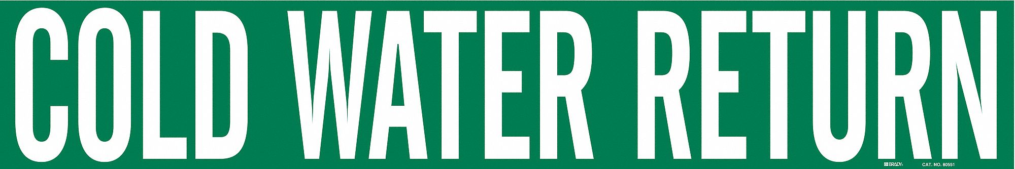 Pipe Mrkr Cold Water Return 4in H 24in W