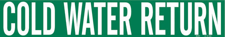 Pipe Mrkr Cold Water Return 4in H 24in W