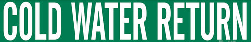 Pipe Mrkr Cold Water Return 4in H 24in W