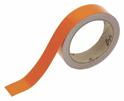 Pipe Marking Tape Orng 1in W 30ft Roll L