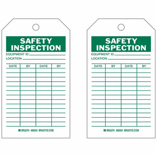 Inspection Tag 7inHx4inW HD Poly. PK10