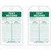 Tag Green/White 7inH 4inW PK10