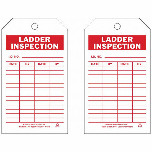 Inspection Tag 7inHx4inW Eco. Poly. PK10