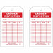 Tag Red White Polyester 7inH 4inW PK10