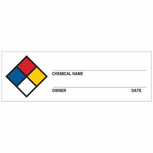 GHS Label 1 in H 3 in W Paper PK720
