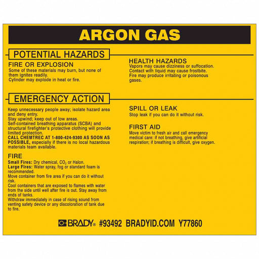 Chemical Label 3-3/4inHx4-1/2inW PK25