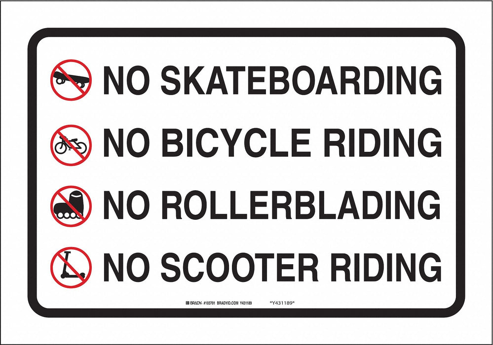 Sign 14 in x 20 in Aluminum