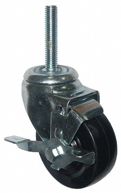 Stem Caster 3 1/2 dia Rubber 160lb