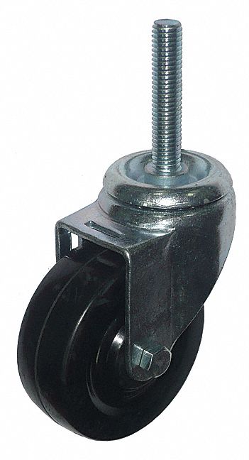 Stem Caster 3 1/2 dia Rubber 160lb