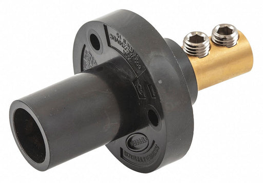 Recpt Black Male Double Set Screw 150 A