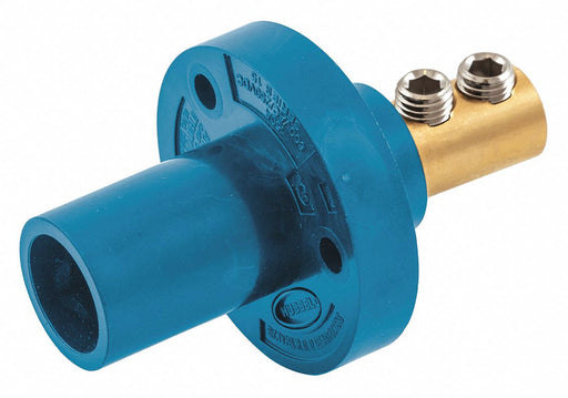 Recpt Blue Male Double Set Screw 150 A