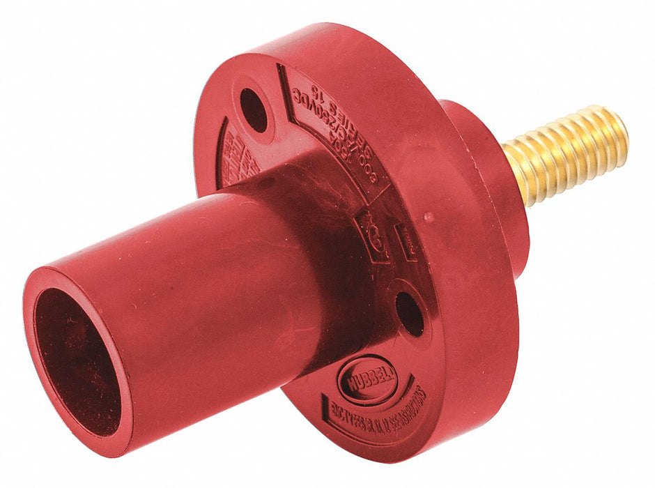 Receptacle Red Male Threaded Stud 150 A