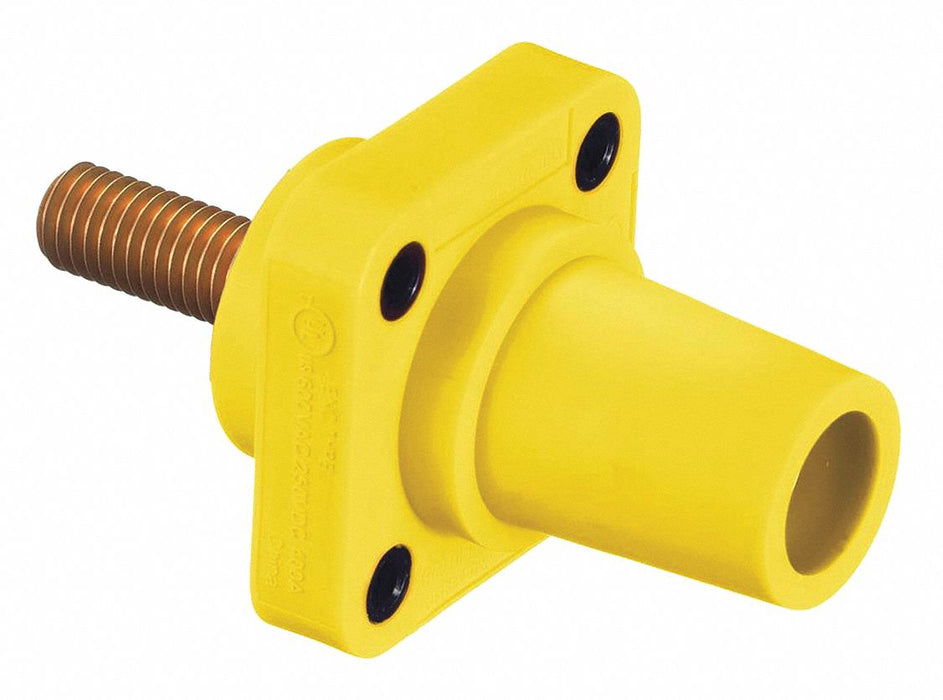 Recpt Yellow Female Threaded Stud 400 A