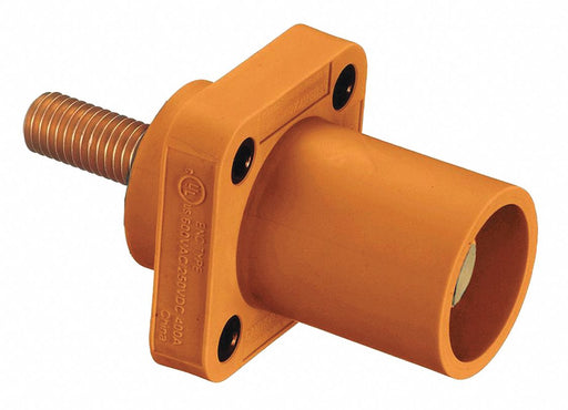 Recpt Orange Male Stud Terminals 400 A