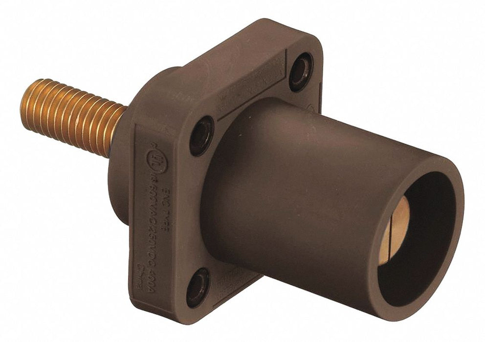 Recpt Brown Male Threaded Stud 400 A