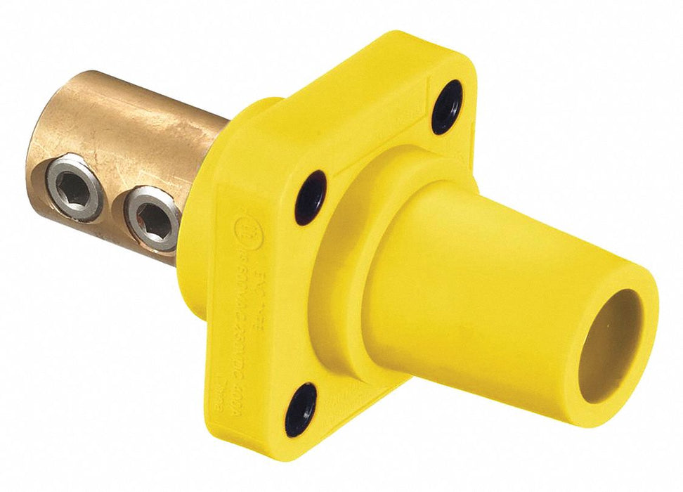 Recpt Yllw Female Double Set Screw 400 A