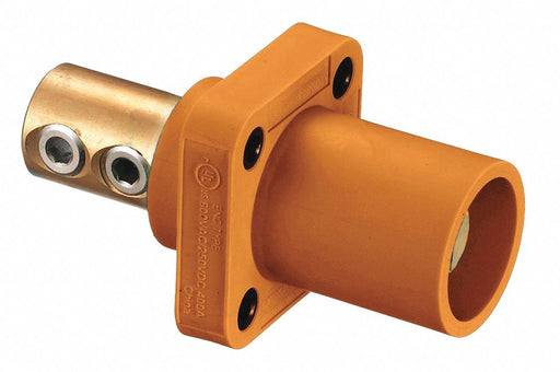 Recpt Orange Male Double Set Screw 400 A