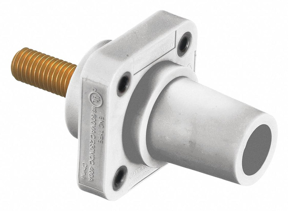 Recpt White Female Stud Terminals 400 A