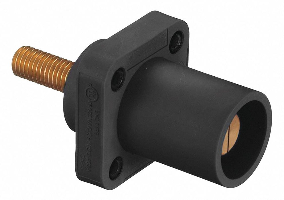 Recpt Black Male Stud Terminals 400 A