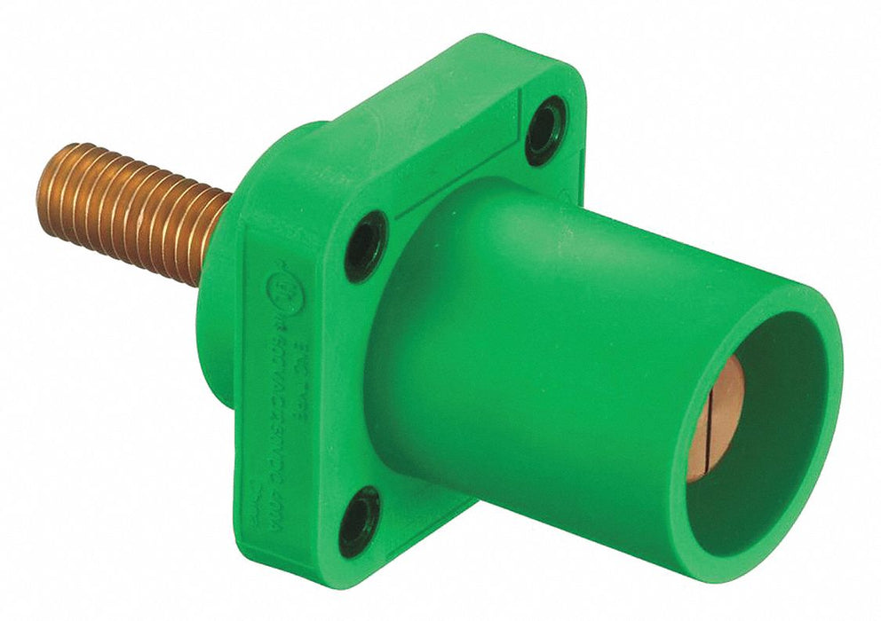 Recpt Green Male Stud Terminals 400 A