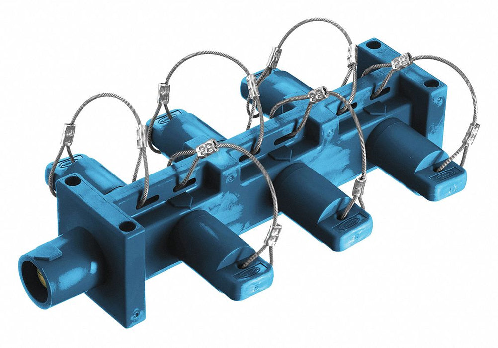 Distribution Block 600VAC/250VDC Blue