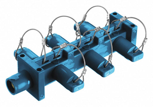 Distribution Block 600VAC/250VDC Blue