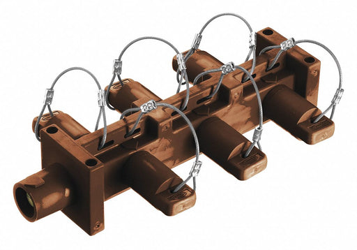 Distribution Block 600VAC/250VDC Brown