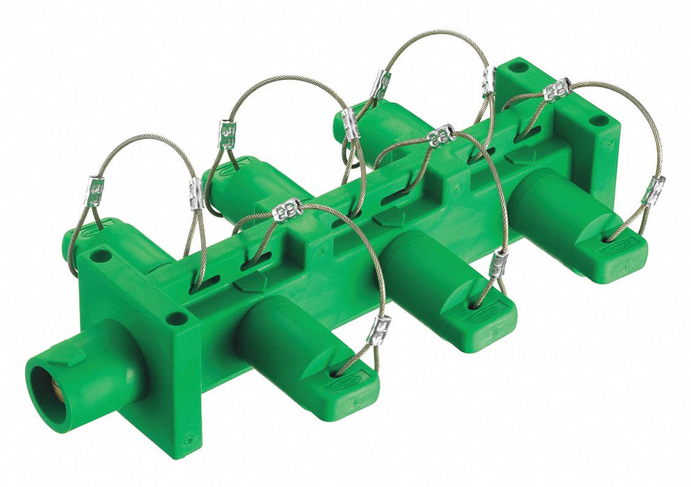 Distribution Block 600VAC/250VDC Grn