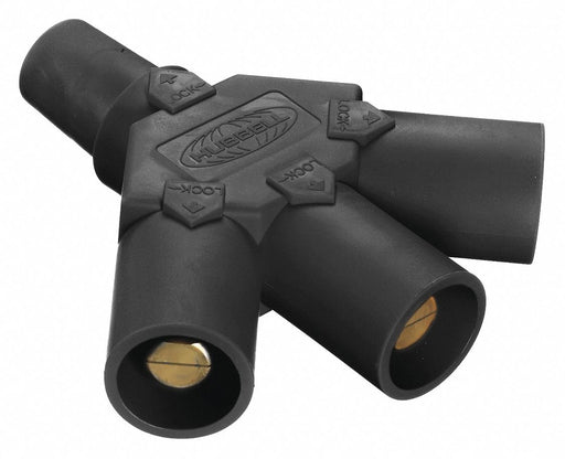 Triple Connector 600VAC/250VDC Blk Taper