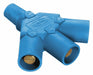 Triple Connector 600VAC/250VDC Blu Taper