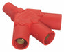 Triple Connector 600VAC/250VDC Red Taper