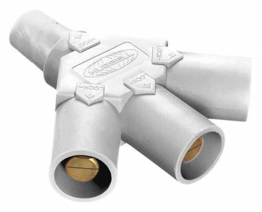 Triple Connector 600VAC/250VDC Wht Taper