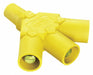 Triple Connector 600VAC/250VDC Ylw