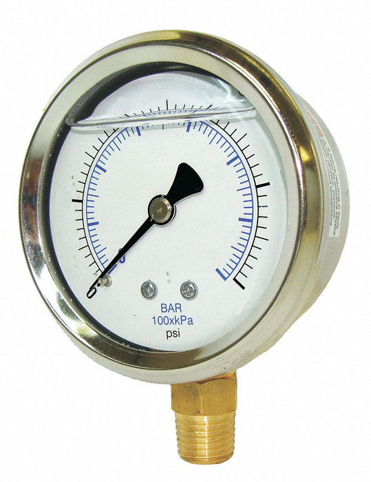 N0241 Pressure Gauge 1/4 in NPT 2 in