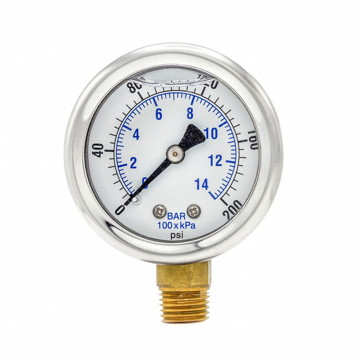 N0241 Pressure Gauge 1/4 in NPT 2 in