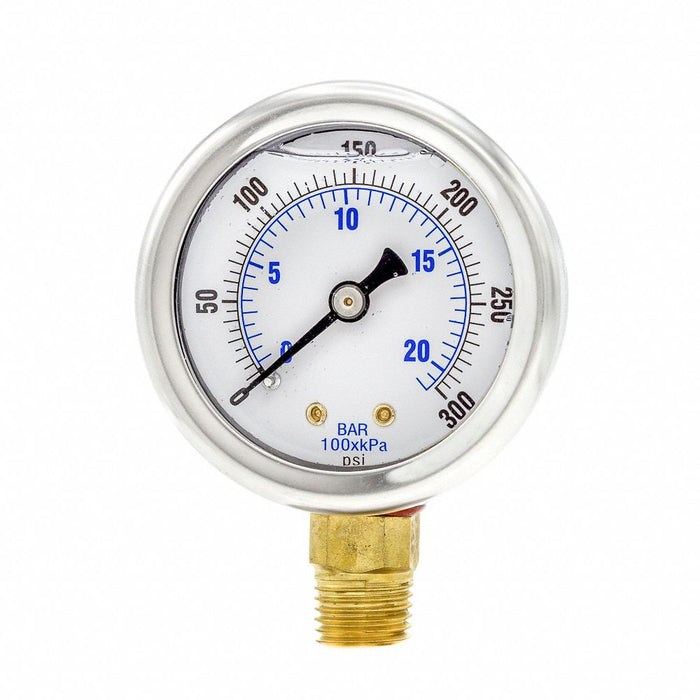 N0241 Pressure Gauge 1/4 in NPT 2 in