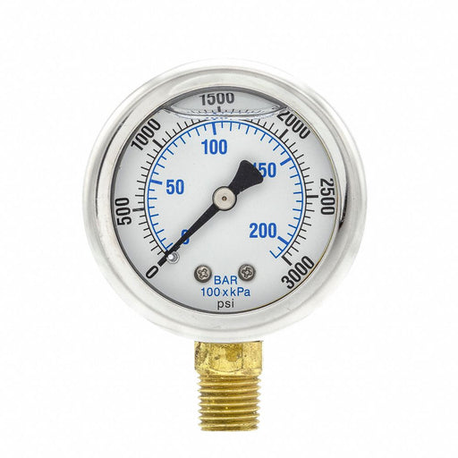 N0241 Pressure Gauge 1/4 in NPT 2 in