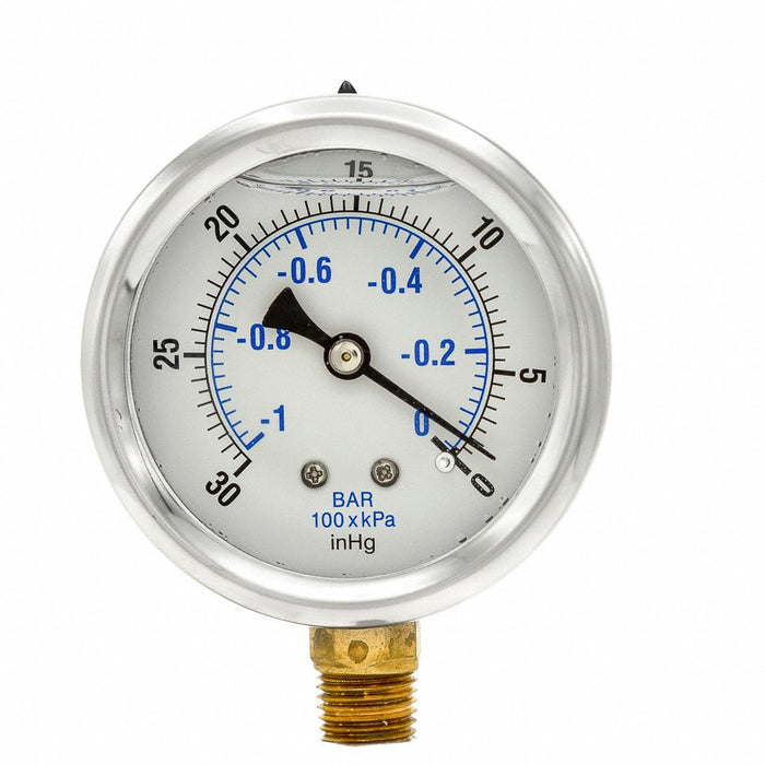 N0239 Vacuum Gauge 1/4 in NPT 2-1/2 in