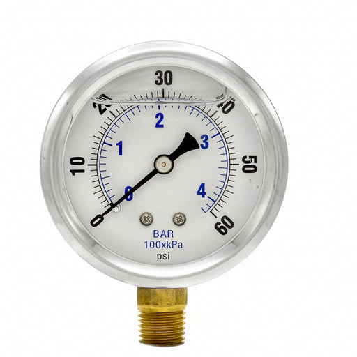 Pressure Gauge 1/4 in NPT 2-1/2 in