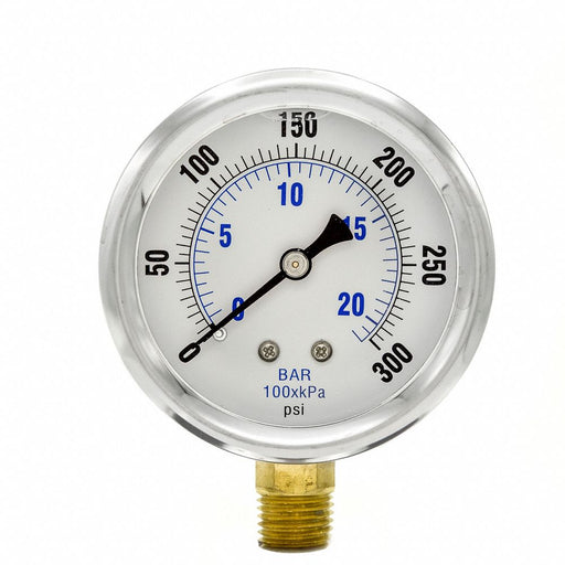 N0239 Pressure Gauge 1/4 in NPT 2-1/2 in