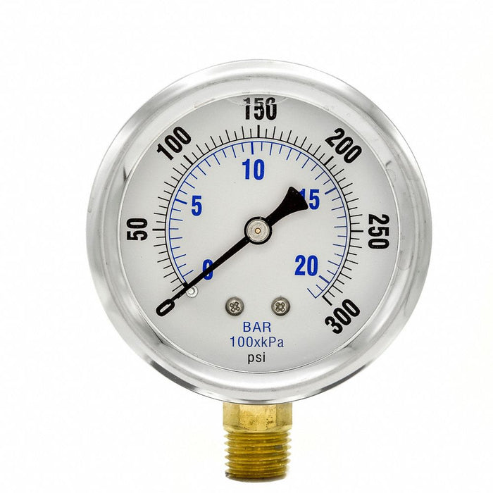 N0239 Pressure Gauge 1/4 in NPT 2-1/2 in