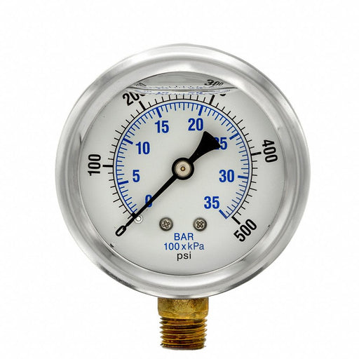 Pressure Gauge 1/4 in NPT 2-1/2 in