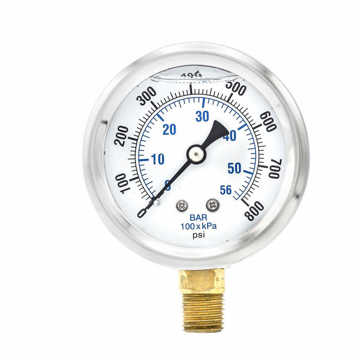 Pressure Gauge 1/4 in NPT 2-1/2 in